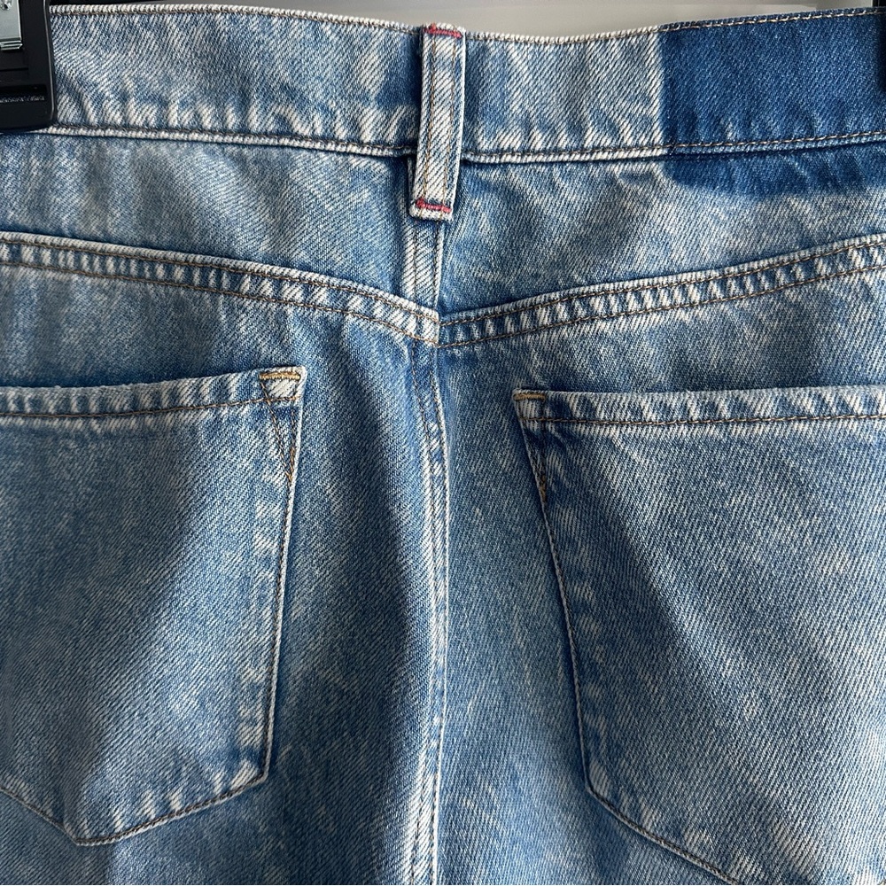 alice + olivia Reita mid-rise jeans side leg white ribbon size 29 - Picture 5 of 10